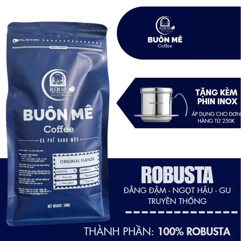 [250g] Cà phê Arabica đặc sản rang đậm ARABICA SPECIALTY A82 GÓI 250G - BỘT PHIN-BUÔN MÊ coffee Coff
