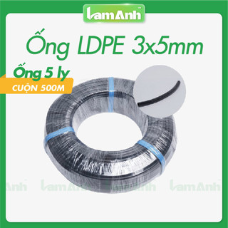 Ống LDPE 3x5mm gắn que cắm nhỏ giọt, tưới phun mưa, nhựa nguyên sinh, bảo hành 3 năm - Lam Anh