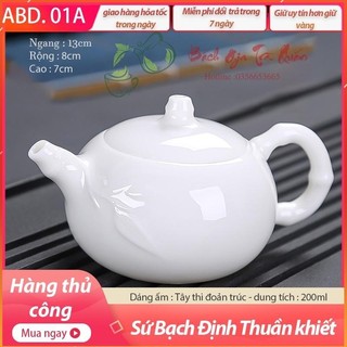 🍀 siêu khuyến mãi 🍀4 mẫu ấm trà sứ bạch định thấu quang - abd.01