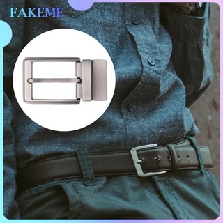 Khóa thắt lưng hợp kim nam có thể đảo ngược cổ điển Hình chữ nhật Prong đơn