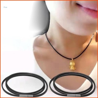 Dây vòng cổ màu đen Chua Dây da bện chống thấm nước có khóa chèn
