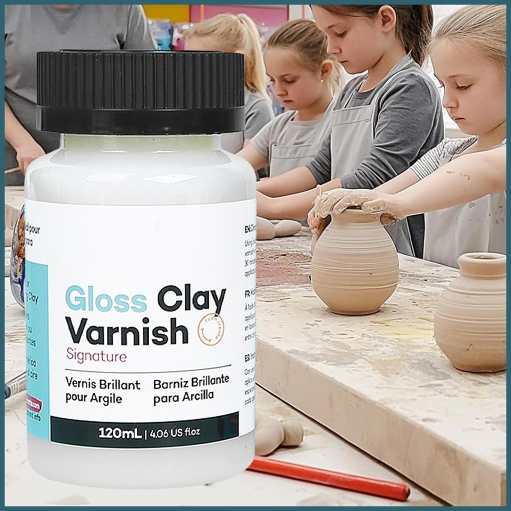 Bóng Đất Sét Varnish 120ml Acrylic Varnish Đất Sét Bóng Cho Bóng Bóng Đất Sét Bóng Varnish Chống Thấ