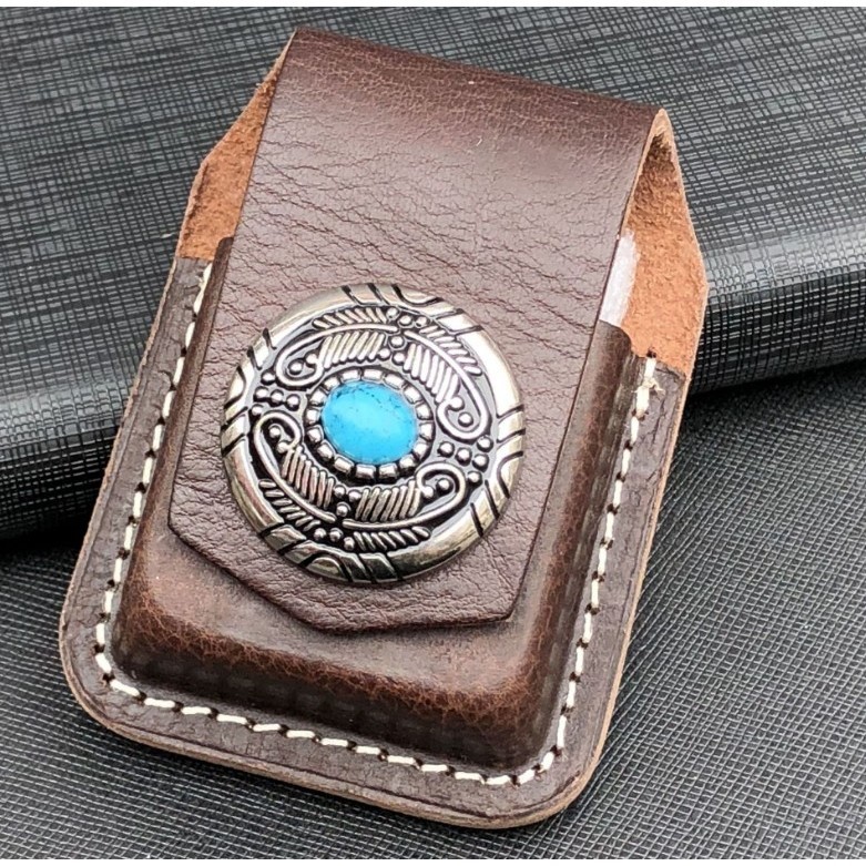 Zippo Lighter Leather Case Zorro Zoro Kerasene Lighter Da Bò Bao Da Đa Năng Handmade Bao Da Thật Chí