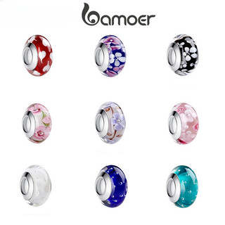 Hạt xỏ BAMOER bằng bạc thời trang để làm trang sức thủ công DIY