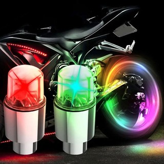 2 Chiếc Xe Bánh Xe Nói Đèn Xe Đạp Xe Máy LED Nhiều Màu Sắc Vòi Phun Mũ Khí Đi Xe Đạp Van J7A8