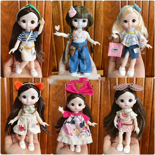 Mới 16cm Búp Bê Cho Trẻ Em Mini Thu Nhỏ Dễ Thương Biểu Hiện 13 Khớp Bjd Đồ Chơi DIY