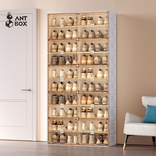 Kệ Tủ ANTBOX Giá Giày 2 Hàng 10Lớp 40 Đôi Không Cần Lắp Đặt Cửa Từ Thông Minh Gấp Ổn Định 3 Năm Bảo Hành