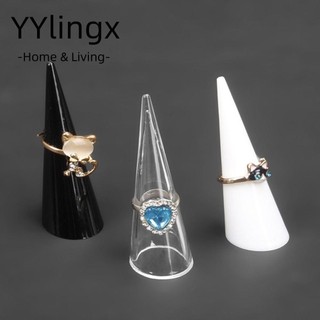 Giá đỡ nhẫn hình nón, Giá trưng bày nhẫn rỗng bằng nhựa Acrylic, Giá trưng bày đồ trang sức di động Vòng trưng bày đạo cụ Giá đỡ trưng bày nhẫn