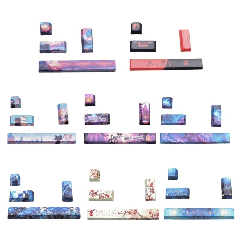 Đường Dày PBT OEM Keycaps Nhiệt Thăng Hoa 6 25U Không Gian Nhập ESC Keycaps OEM Chiều Cao Đầy Sao Lờ