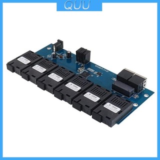 Công tắc Gigabit Ethernet QUU Fiber Ethernet 6 cổng 2 RJ45 sang 6SC Bảng PCBA