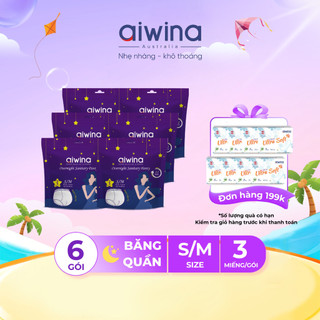 Combo 6 Băng vệ sinh quần Aiwina ngày và đêm size S/M gói 3 miếng