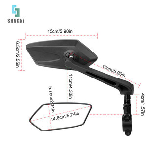 [Shngki] Gương chiếu hậu xe đạp leo núi 360° Phụ kiện đi xe đạp gương phản quang có thể điều chỉnh [MỚI]