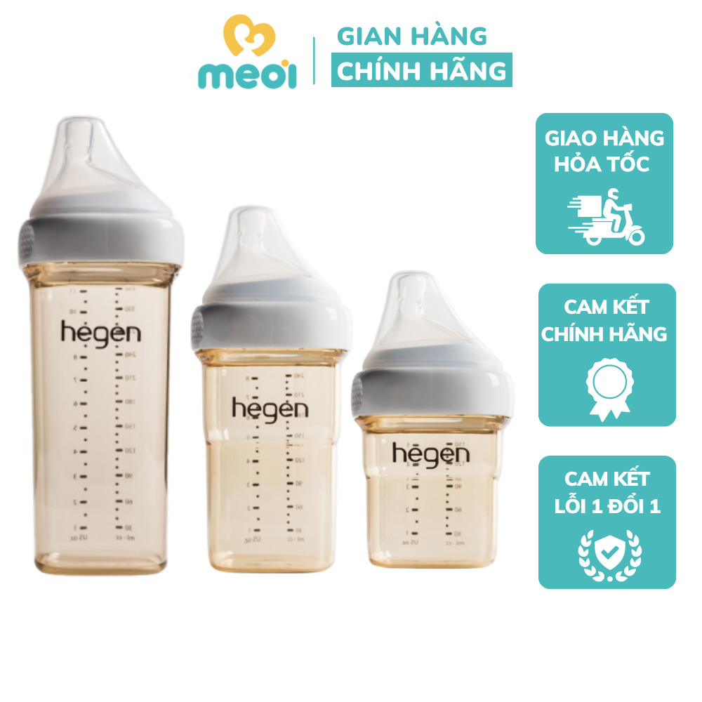 Bình sữa Hegen, bình sữa cao cấp PPSU Hegen 150ml/240ml/330ml