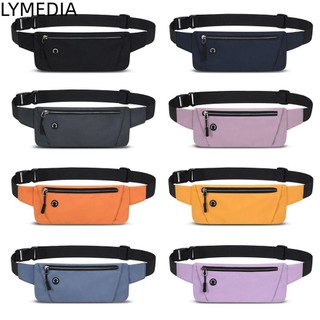 LYMEDIA thắt lưng ẩn LYMEDIA, Túi thắt lưng thể thao màu trơn Nylon, Gói thắt lưng chống nước siêu mỏng nhẹ