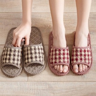  2025 Nguyên Chất Cotton Chống Trơn Trượt Vải Đế Vải Dép Nam Nữ Trong Nhà Hộ Gia Đình Không Làm Tổn Thương Sàn Gỗ Mu 