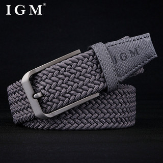 Mới Nam Nữ Thắt Lưng Co Giãn Co Giãn Khóa Pin Thắt Lưng Bện Thắt Lưng Vải Thông Thường