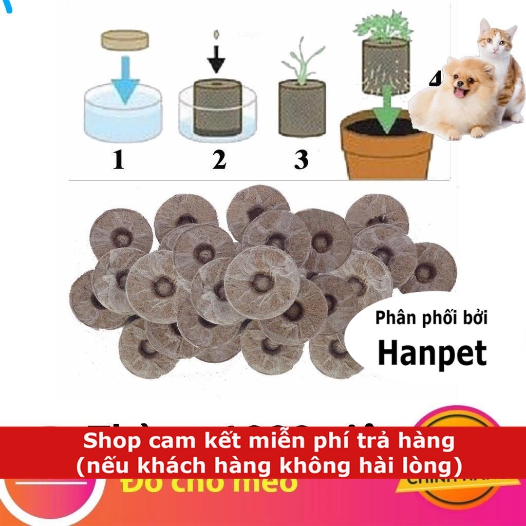 Combo 10 viên xơ dừa ươm hạt trồng cây