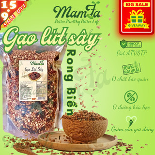 Cốm gạo lứt sấy rong biển nhật bản cao cấp Mamfa không chất bảo quản ăn kiêng healthy