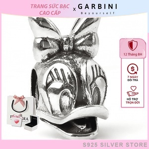 Edit1- Charm Bạc S925 Padora Vịt nơ Duck Disney-1425 Disney
