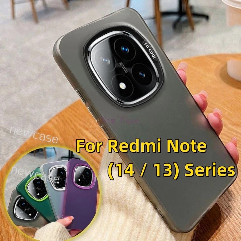 Vỏ Nhiều Màu Sắc Cho Xiaomi Redmi Note 14 13 Pro + Note14Pro + 14Pro Note13 Note13Pro Note14 Vỏ Mờ Da Cực Quang Kim Loại Vỏ Điện Thoại Silicon Chống Sốc Vỏ Bảo Vệ camera
