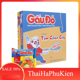 Thùng 30 gói mì gấu đỏ sợi phở/tôm chua cay 63g