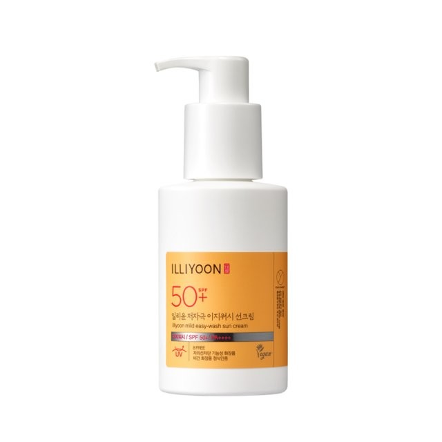 Kem chống nắng Illiyoon Không gây dị ứng Easy Wash 150ml (SPF50 +) x 2 gói