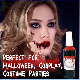 ⚡⚡COD 30/60/100ml Máu giả nhân tạo Sân khấu tiệc Halloween Mô phỏng giả nhân tạo Trang điểm Đạo cụ Zombie Xịt