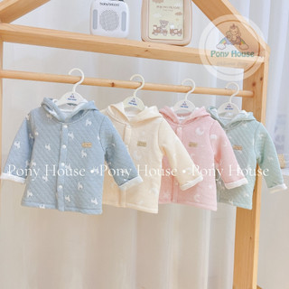 Áo khoác chần bông tai gấu Dokma  (6-24m) DA2537