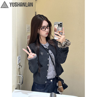 YUSHANLAN áo len cardigan áo khoác cardigan Xu hướng phổ biến Vintage xu hướng WMJ24A092P 42Z241017