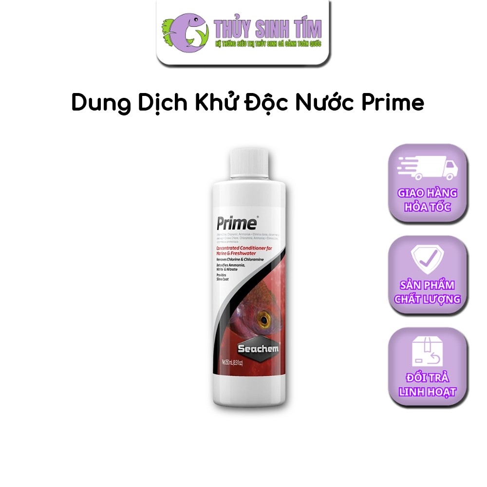 Dung Dịch Khử Độc Nước Hồ Cá Seachem Prime