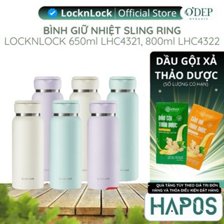 Bình giữ nhiệt LocknLock Sling Ring Tumbler 650ml LHC4321, 800ml LHC4322 - Chính hãng - HAPOS LHL
