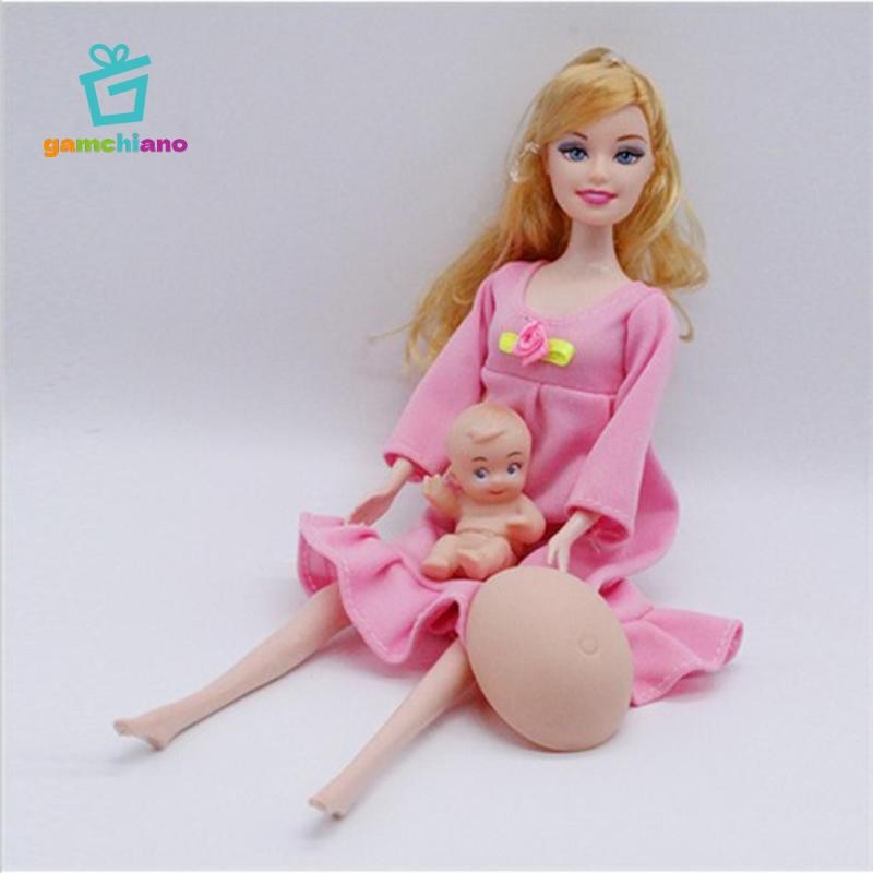 Gamchiano MOM + Bộ đồ búp bê cho bé Búp bê đồ chơi Mini Baby In Belly Baby Alive Reborn #A