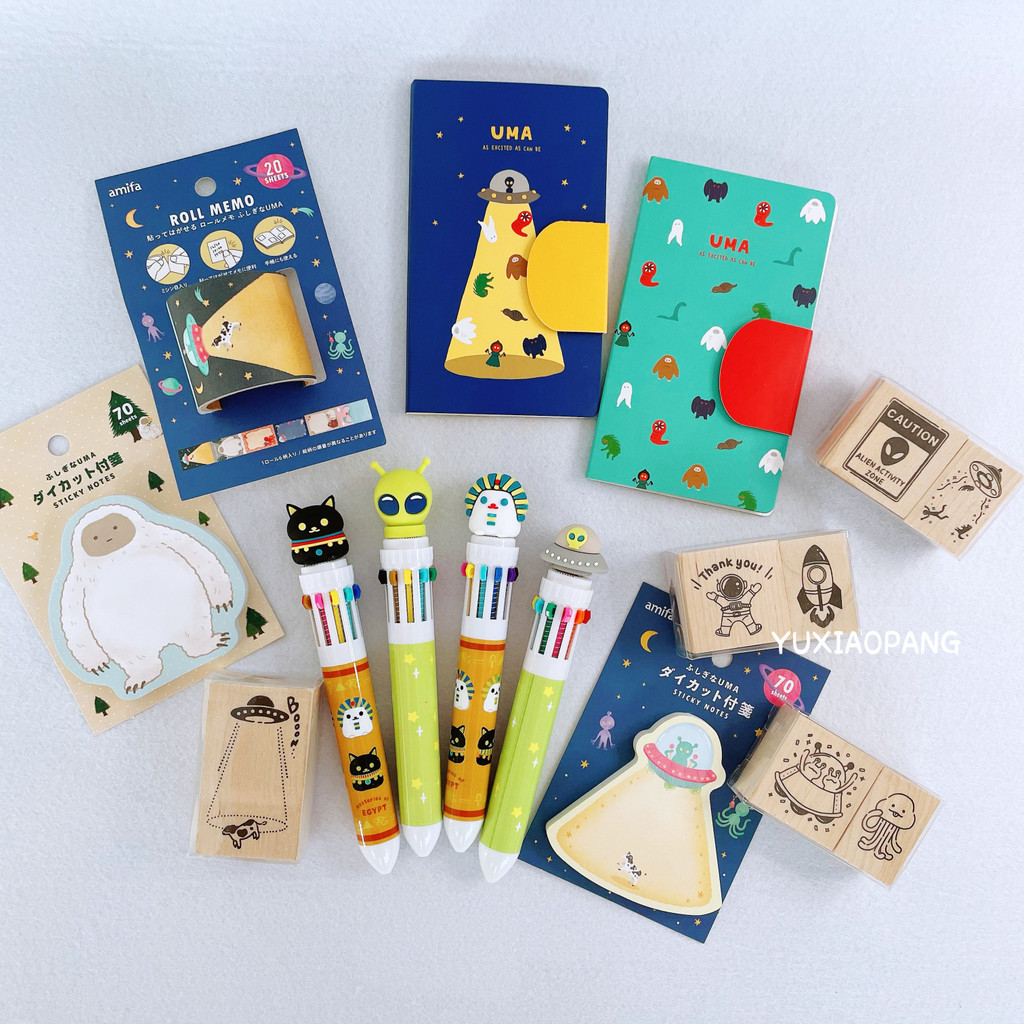 Alien Unconfirmed Bio UMA Limited Japan amifa Giấy Dán Ghi Chú Cói 10 Màu Bút Bi Miếng Dán