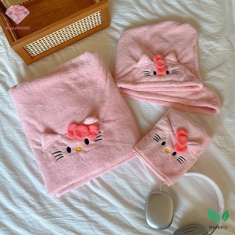 Heabety Coral Fleece Hoạt Hình Dễ Thương Thấm Hút Tắm Và Rửa Mặt Khăn Lớn Thấm Hút Mới