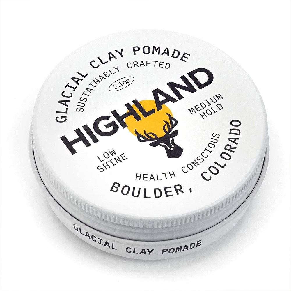 Highland Glacial Hair Clay Pomade - Award Winning Hair Styling Clay - 2.1 Oz