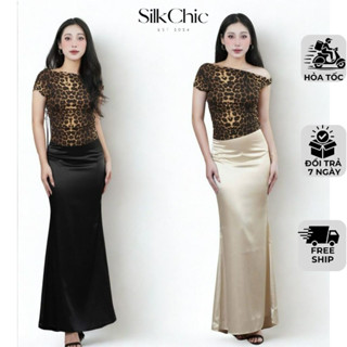 Chân Váy Lụa Dài Form Đuôi Cá Xòe Nhẹ SC607 Chân Váy Midi Lụa Đuôi Cá Ôm Body Tôn Dáng