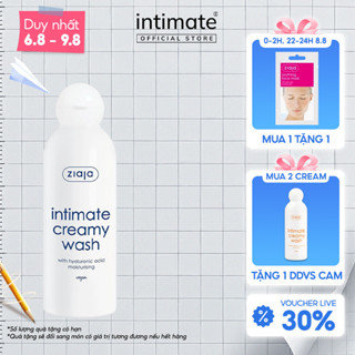 Dung Dịch Vệ Sinh Phụ Nữ Intimate With Hyaluronic Acid ZIAJA Hỗ Trợ Dưỡng Ẩm,Cân Bằng pH, Làm Sạch 200ml