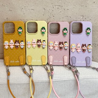 Búp Bê Crybaby Họa Tiết Da Thích Hợp Cho iPhone 17Promax Vỏ Điện Thoại Apple 16 / 15 / 14 / 13 / 12 / 11 Dây Mềm Vỏ