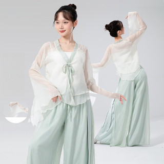 Múa cổ điển Cardigan Tencel màu sắc tương phản với cổ áo độc đáo