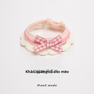 Phong Cách Nhật Bản Ngọt Ngào Thú Cưng Cổ Mèo Cổ Mềm Cổ Trang Trí Thú Cưng Nơ Mèo Con Khăn Cổ Chó Yếm