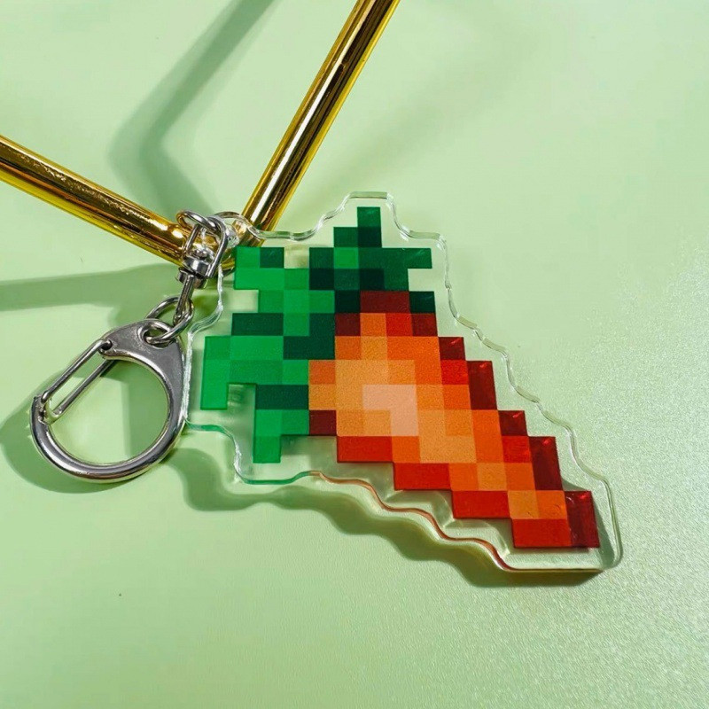 Móc Khóa Acrylic Minecraft Hình Totem Bất Tử Sáng Tạo, Độc Đáo