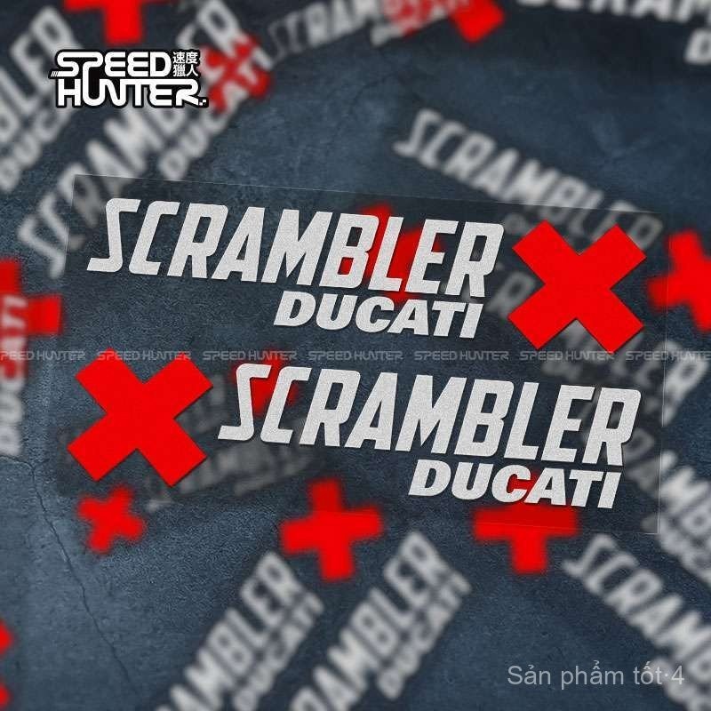 DUCATI SCRAMBLER DUCATI Self-Tour 800 Retro Xe Máy Miếng Dán Chống Thấm Nước Phản Quang Mũ Bảo Hiểm 