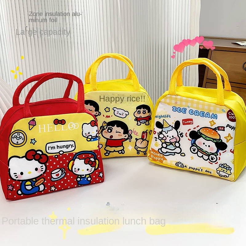 Cute Heat Preservation Lunch Box Bag Large Capacity Lunch Bag for Office Workers and Students Lunch 