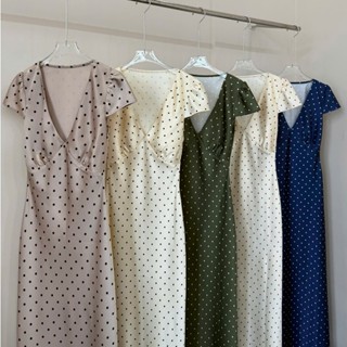  Đầm Lụa Chấm Bi - Đầm Lụa Trơn Có Tay Form Dài Váy Lụa Hàn Châu 1 Lớp Không Mút Không Dây Kéo 