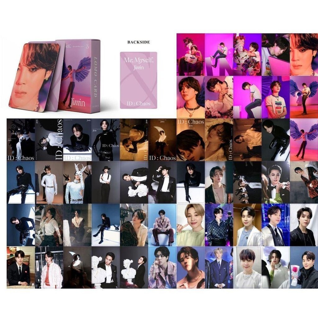 Trọn Bộ 55 Card Jimin Me Myself &, Lomo Jimin BT S Bo Góc