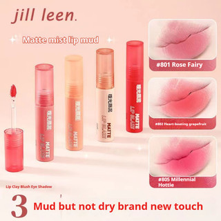 Jill LEEN Matte Color Lip Mud Lip JILLL LEEN ❈ ♧ ❈ ❈ ❈ ❈ ❈ ❈ và Cheek Trang điểm bùn môi không loại bỏ công dụng kép