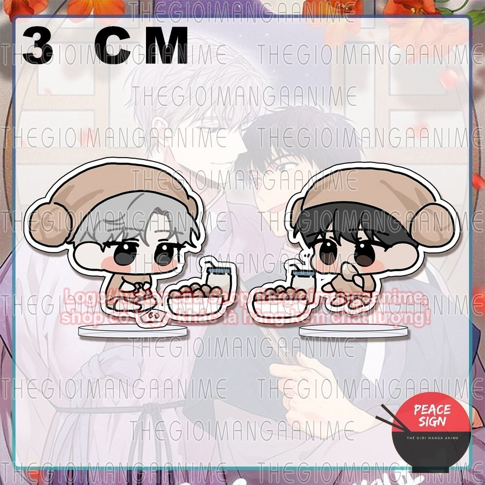 (3cm) Mô hình Standee in hình PASSION BL manhwa chibi trang trí xinh xắn đáng yêu
