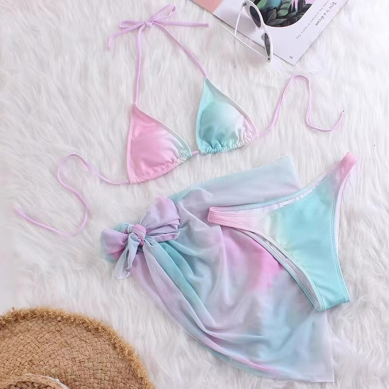 Đồ Bơi Nữ Gợi Cảm Mỏng Bikini Ba Mảnh Đồ Bơi Thời Trang Đi Biển Kỳ Nghỉ Bảo Thủ Bộ Bikini | BigBuy360 - bigbuy360.vn
