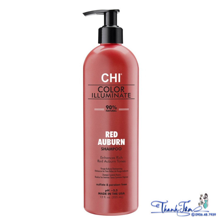 Dầu gội màu - đỏ CHI IONIC Color Illuminate Red Auburn Shampoo 355ml [ New 2024 ]