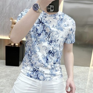 Áo Thun Nam Mùa Hè Đơn Giản Thời Trang Phù Hợp Với Cá Tính In Hình Slim Fit Đẹp Trai Cổ Tròn Màu Heather Với Tay Ngắn Top